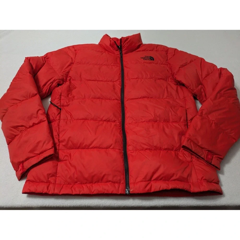 The North Face Jacket Mens Medium Red Down Puffer 550 Full Zip Outdoor Winter